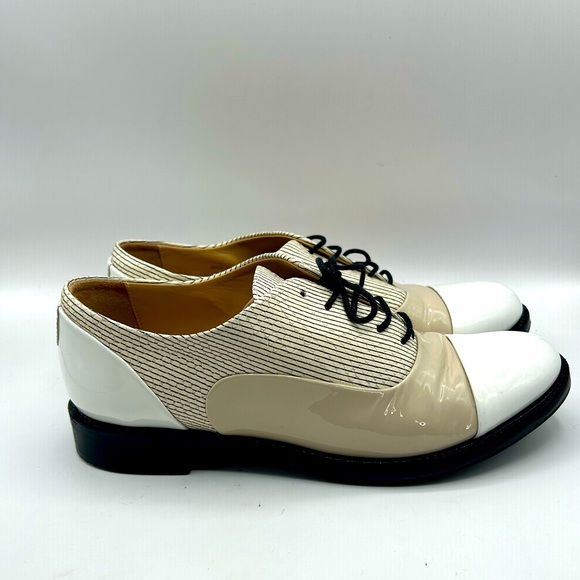 The Office of Angela Scott MS. BAKER SNAKESKIN EMBOSSED OXFORD IN PINSTRIPES 39 - Picture 6 of 16
